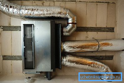 Air ducts for air heating. Air ducts for air heating.