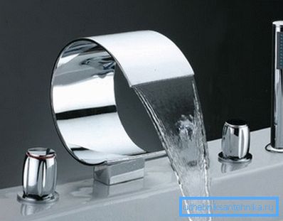 Mortise tap waterfall for the bathroom Mortise tap waterfall for the bathroom