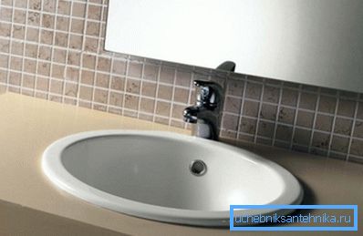 Mortise washbasin is held in place by its own weight. Mortise washbasin is held in place by its own weight.