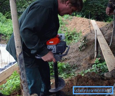 Auxiliary equipment for drilling in the ground Auxiliary equipment for drilling in the ground