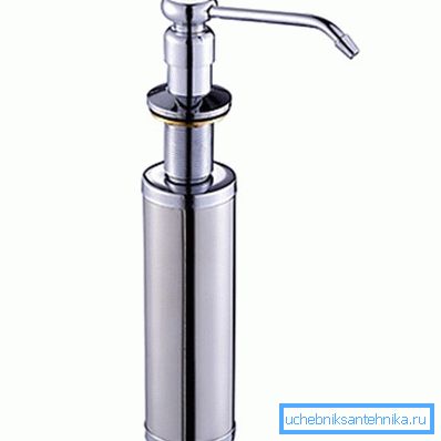 Built-in sink dispenser. Built-in sink dispenser.