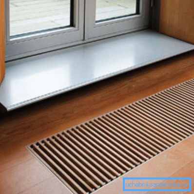 Built-in floor heating convector Built-in floor heating convector