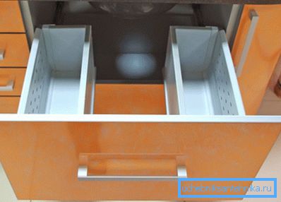 Drawers under the sink Drawers under the sink