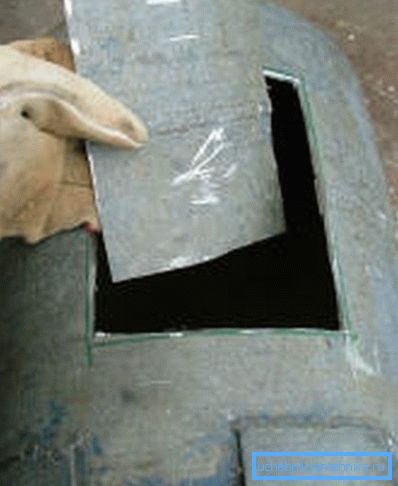 Cut hole for the furnace.