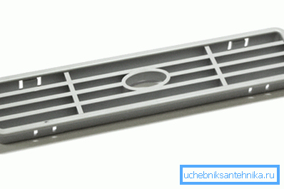 Elongated rectangular grate for the basement Elongated rectangular grate for the basement