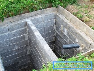 Pit lined with blocks Pit lined with blocks