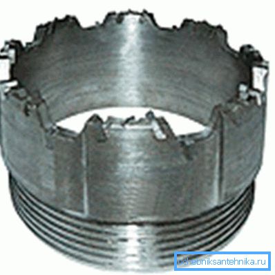 Hardened cutting bit.