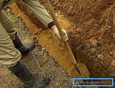 We dig in a trench. We dig in a trench.
