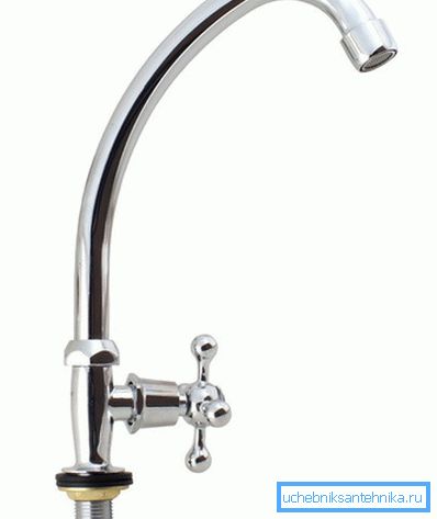 Valves with one valve, characteristic of kitchen sinks