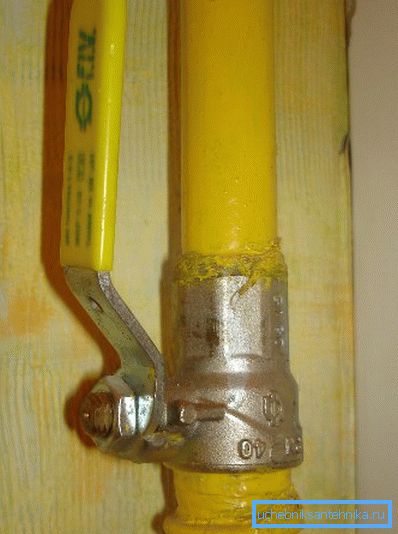 Ball Valve on Gas Pipe Ball Valve on Gas Pipe