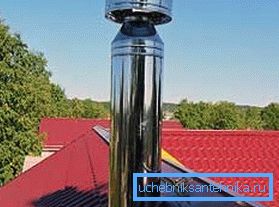 Iron chimney on the roof Iron chimney on the roof