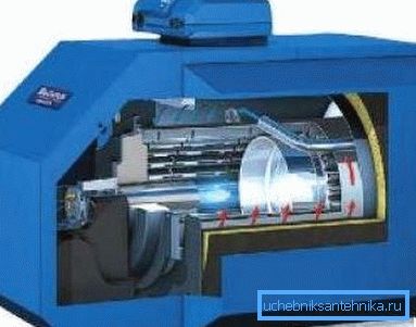 Fuel oil boiler can be easily converted for use of gas