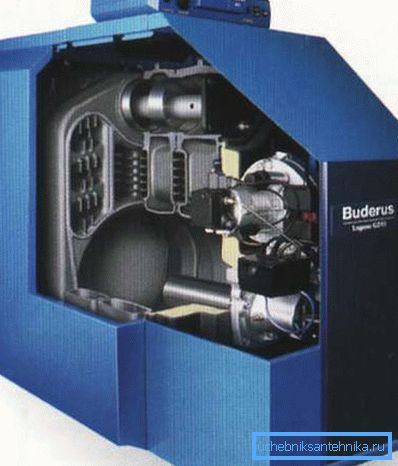Fuel oil boiler does not require periodic fuel injection into the combustion chamber Fuel oil boiler does not require periodic fuel injection into the combustion chamber